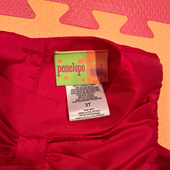 Penelope Mack red dress with gold dots 3T - Picture 2 of 2